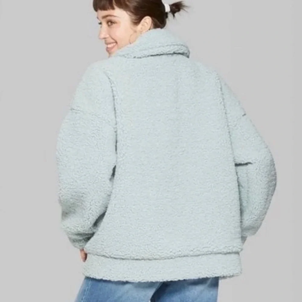 Wild Fable Oversized pocket front sherpa bomber jacket size‎ large cozy winter
